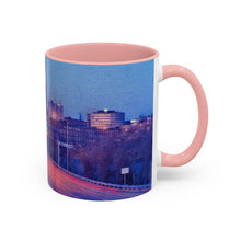Load image into Gallery viewer, Manchester Night Skyline Ink Link Accent Coffee Mug, 11oz