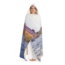 Load image into Gallery viewer, Merrimack River Ink Link Hooded Sherpa Fleece Blanket