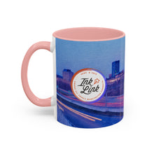 Load image into Gallery viewer, Manchester Night Skyline Ink Link Accent Coffee Mug, 11oz