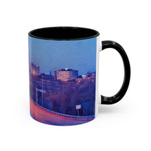 Load image into Gallery viewer, Manchester Night Skyline Ink Link Accent Coffee Mug, 11oz