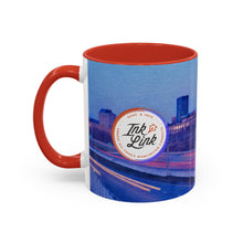 Load image into Gallery viewer, Manchester Night Skyline Ink Link Accent Coffee Mug, 11oz