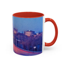 Load image into Gallery viewer, Manchester Night Skyline Ink Link Accent Coffee Mug, 11oz