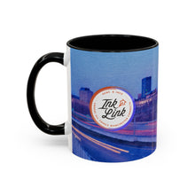 Load image into Gallery viewer, Manchester Night Skyline Ink Link Accent Coffee Mug, 11oz