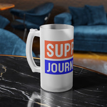 Load image into Gallery viewer, Ink Link Support Journalism Frosted Glass Beer Mug
