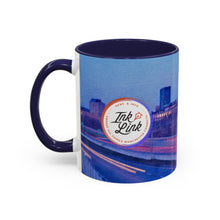 Load image into Gallery viewer, Manchester Night Skyline Ink Link Accent Coffee Mug, 11oz
