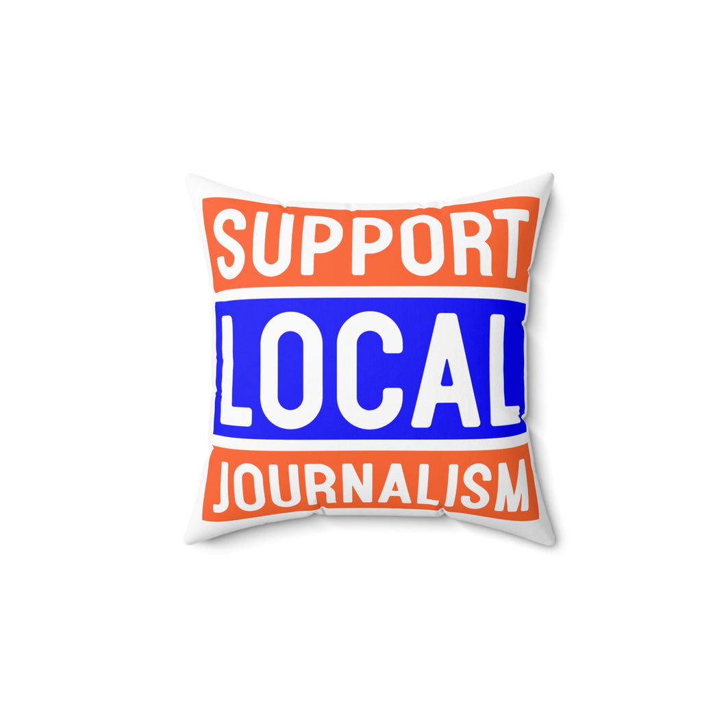 Ink Link Support Local Journalism Faux Suede Pillow