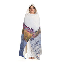 Load image into Gallery viewer, Merrimack River Ink Link Hooded Sherpa Fleece Blanket
