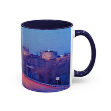 Load image into Gallery viewer, Manchester Night Skyline Ink Link Accent Coffee Mug, 11oz
