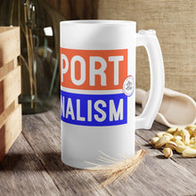 Load image into Gallery viewer, Ink Link Support Journalism Frosted Glass Beer Mug
