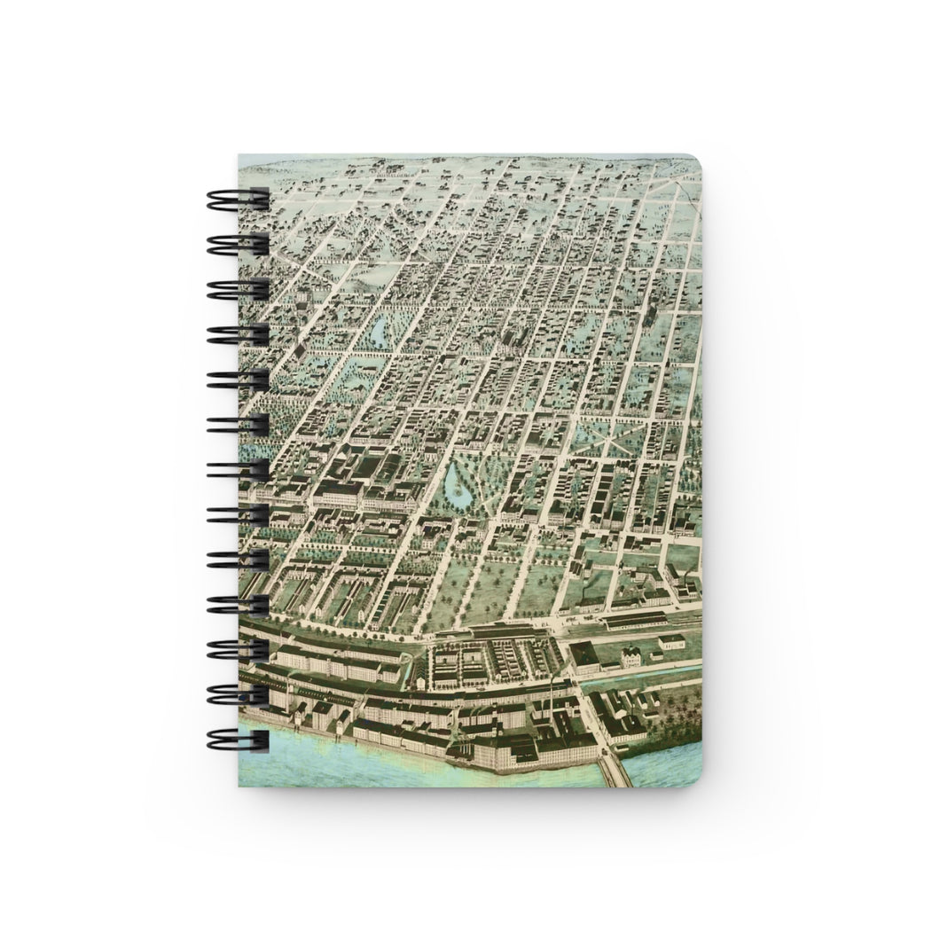 Ink Link Manchester 1876 Map Spiral Notebook