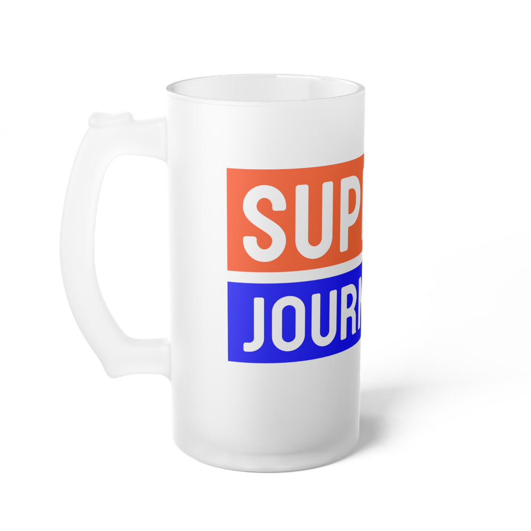 Ink Link Support Journalism Frosted Glass Beer Mug