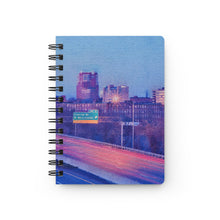 Load image into Gallery viewer, Ink Link Manchester Night Skyline Spiral Notebook
