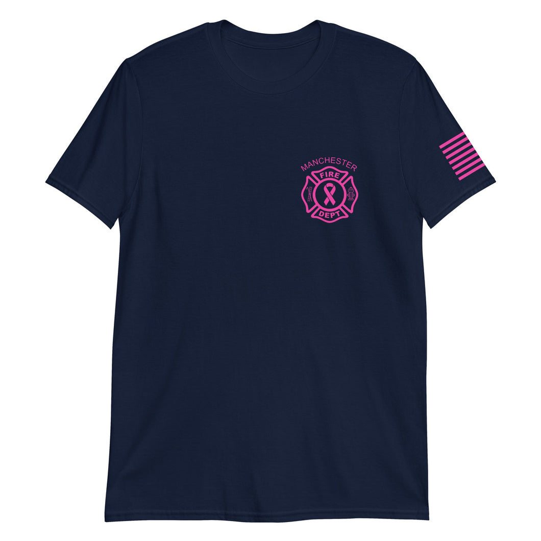 Manchester Fire Dept Breast Cancer Awareness Unisex Tshirt